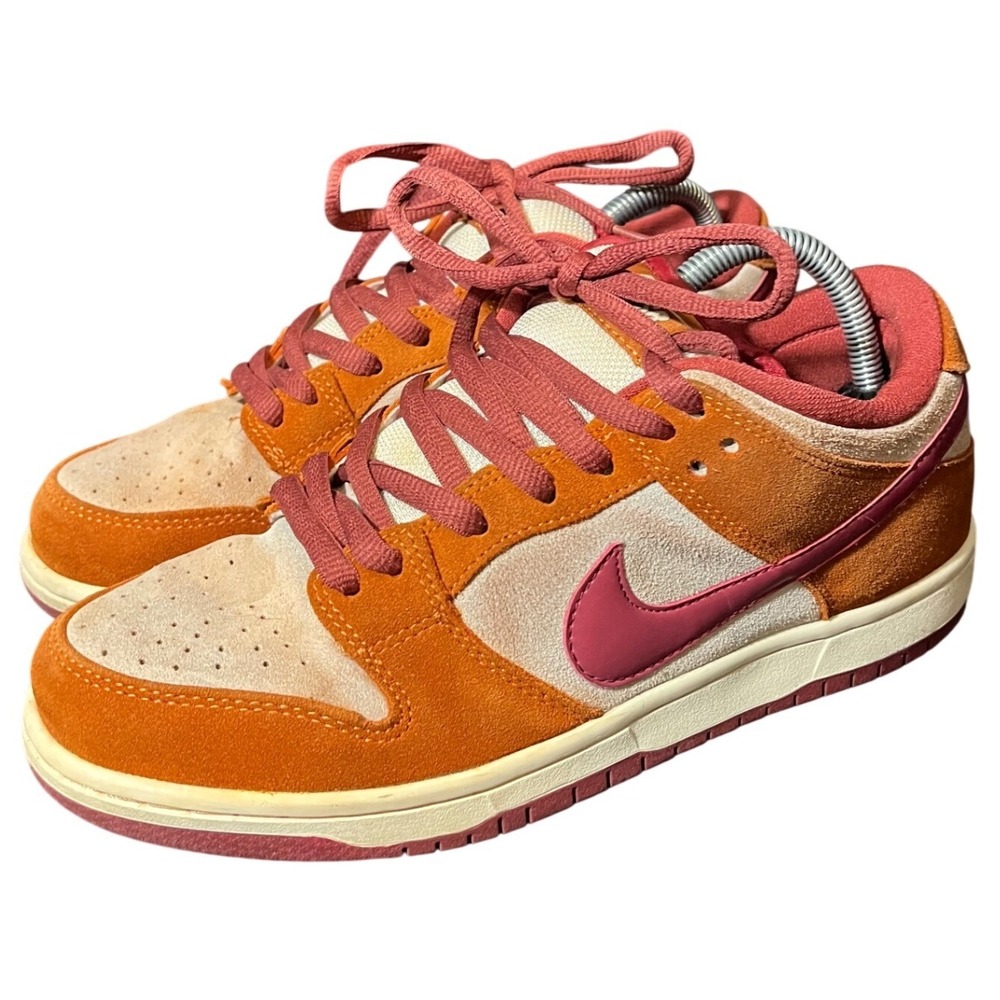 Nike Dunk Low SB Men 7.5 Orange Dark Russet Cedar Sail BQ6817-202 Suede Sneaker